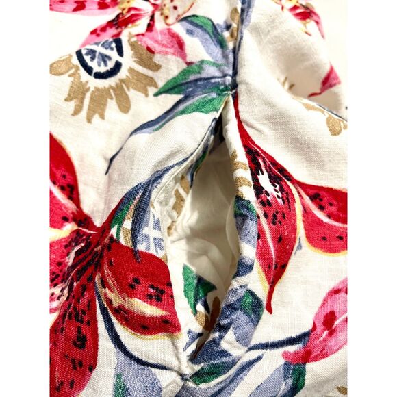 Style & co linen shirt dress pocket tropical floral beach summer resort women 10 - Picture 4 of 6